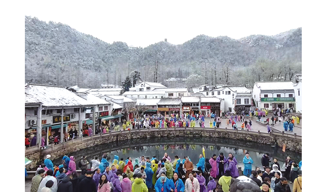 半山飞雪半山春
