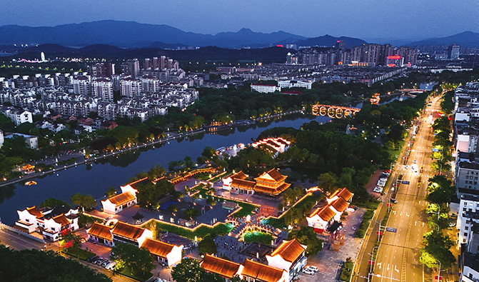 清溪河畔 夏夜流光